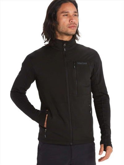 Marmot Preon Jacket - Men's Hiking Fleece; lightweight midlayer ideal for high-output hikes in UAE. Efficient body heat management.