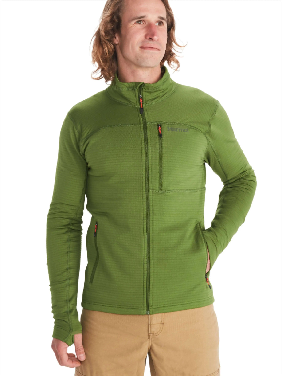 Front view of the Marmot Preon Jacket in men's sizing for hiking.