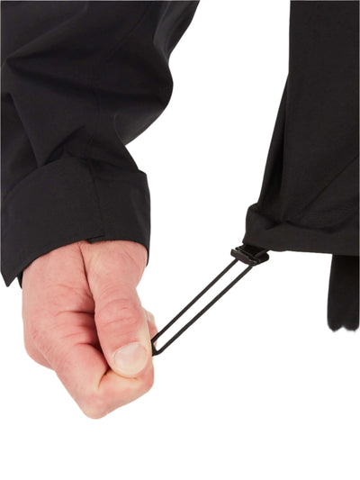 Adjustable cuff on Marmot Gore-Tex Minimalist Pro Jacket showing the elastic pull for a secure fit.