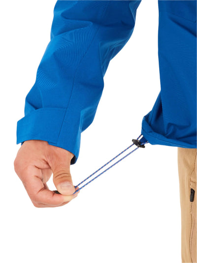 Close-up of the Marmot Gore-Tex Minimalist Pro Jacket's adjustable drawcord hem for men's shell.
