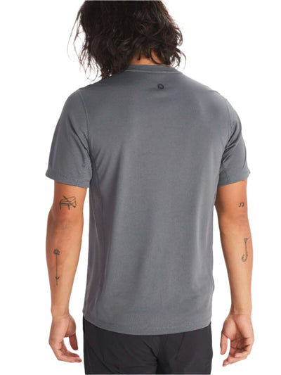 Marmot Windridge Short-Sleeve T-Shirt worn by a hiker on a desert trail