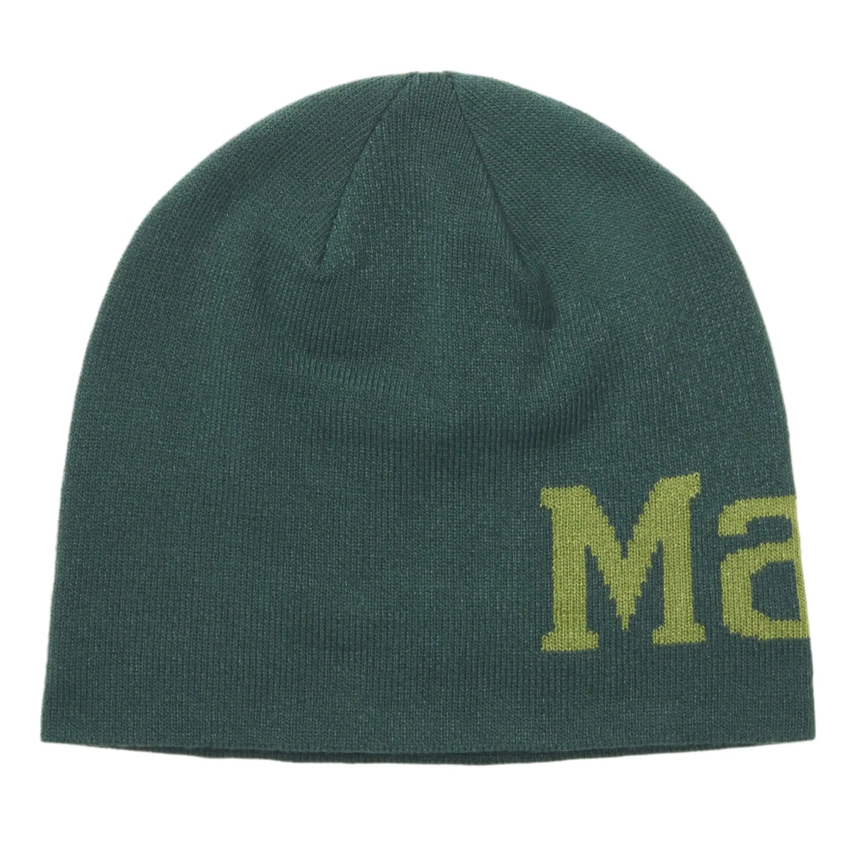 Front view of the black Marmot Summit Skullcap Beanie