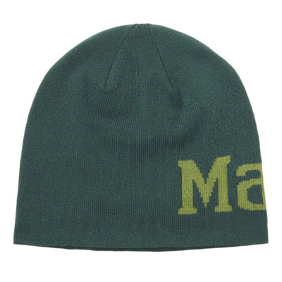 Front view of the black Marmot Summit Skullcap Beanie