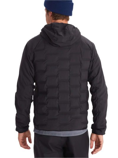 Back view of Marmot Warmcube Men's Winter Jacket showcasing insulation design, ideal for cold-weather adventures.