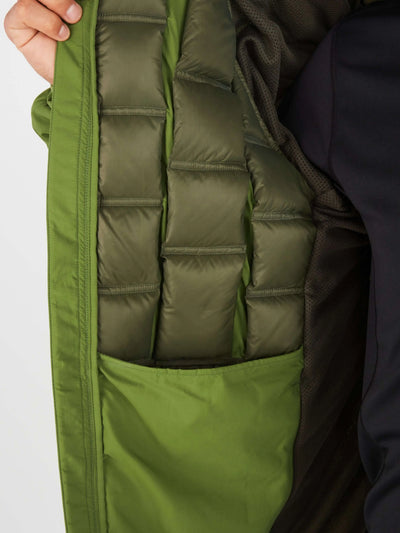 Close-up of Marmot Warmcube Men's Winter Jacket inner insulation