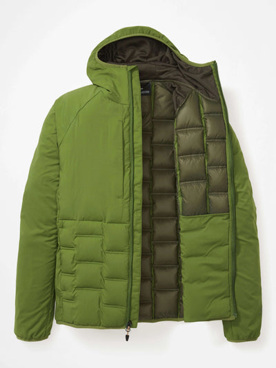 Marmot Warmcube - Men's Winter Jacket in green with insulated design, perfect for outdoor cold-weather adventures.