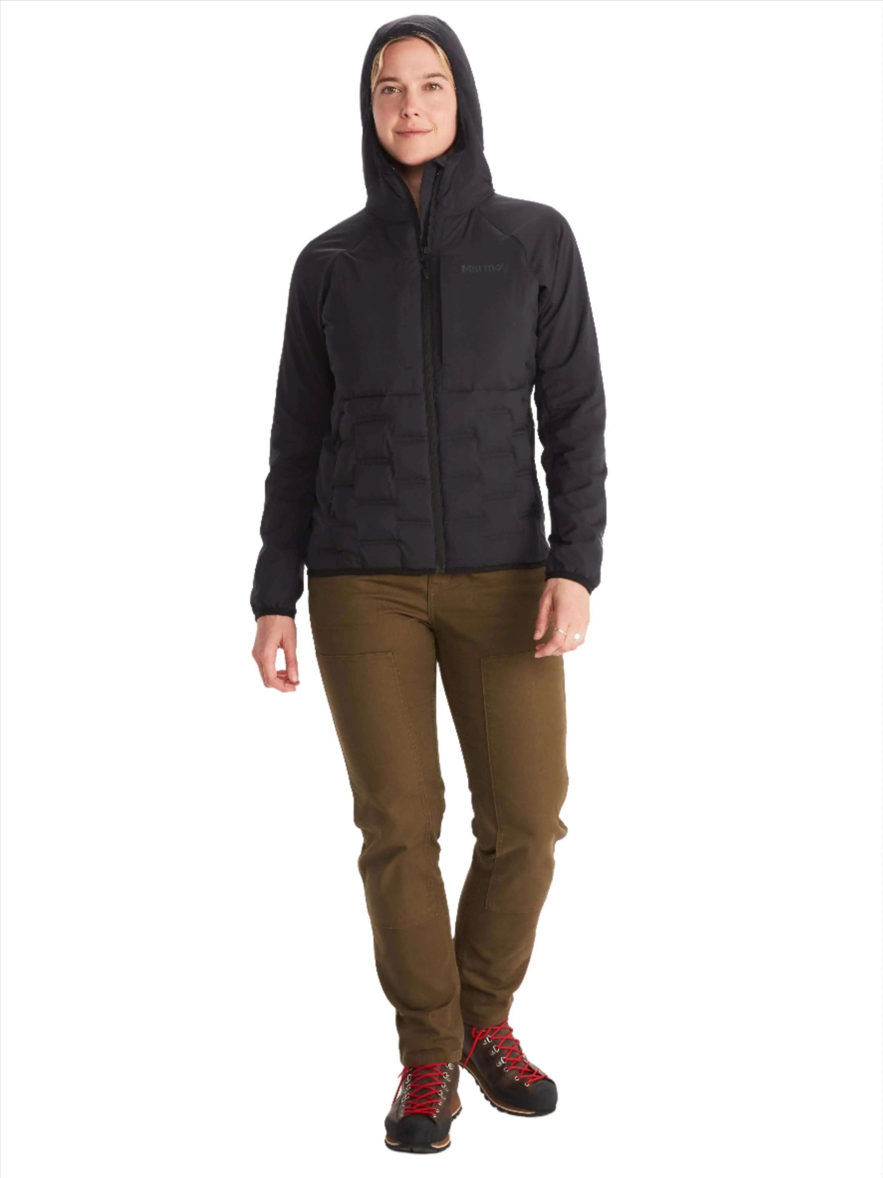 Marmot Warmcube Women's Active HB Jacket for dynamic winter adventures with 3D WarmCube construction and 700-fill power down.