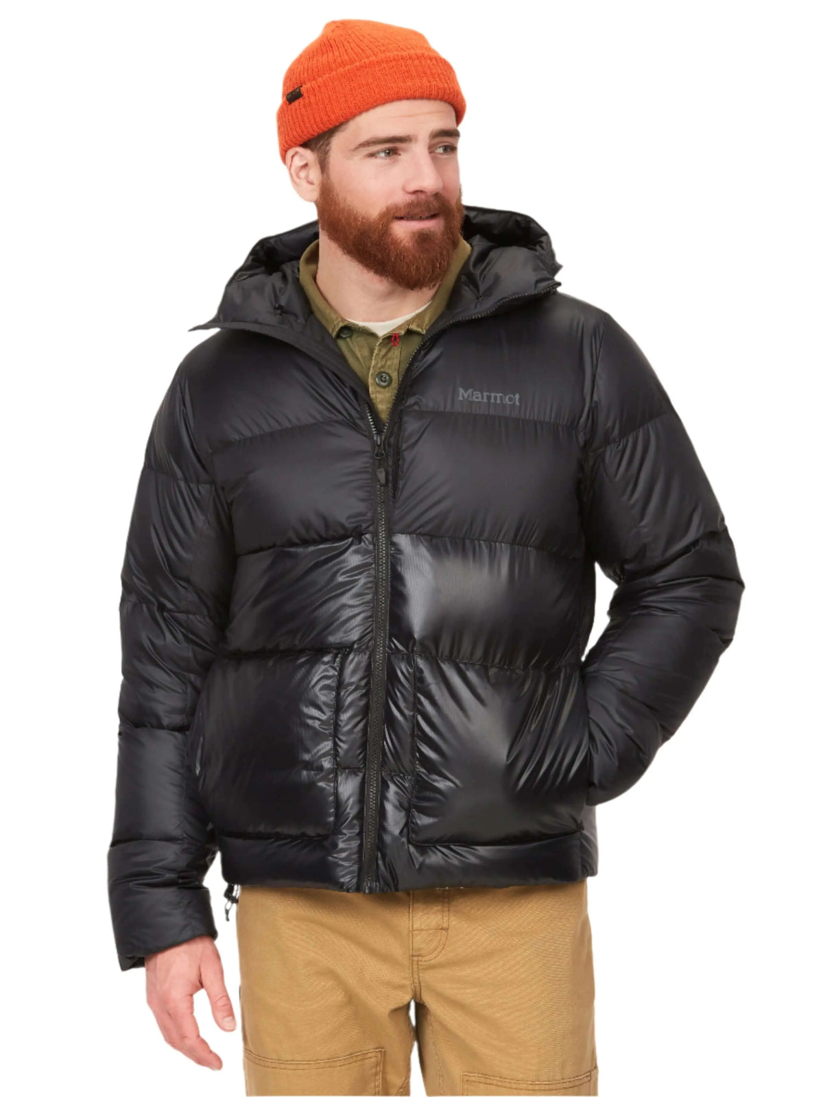 Marmot Guides Down Hoody in black front view