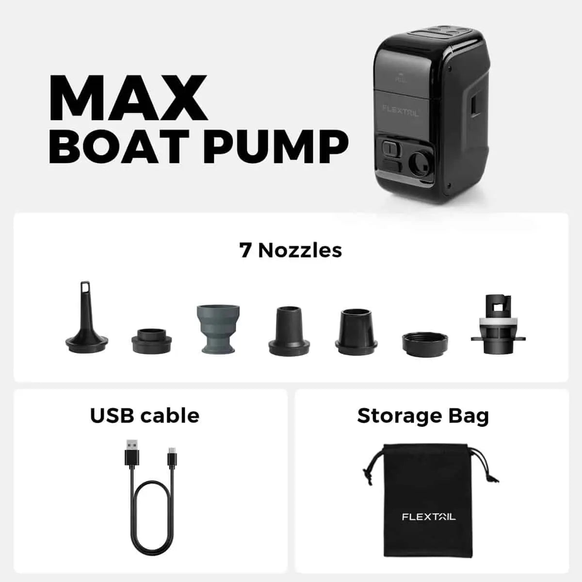 Flextail Max Boat Pump Cordless Inflator - Shop  Air Pumps at  Trekaline