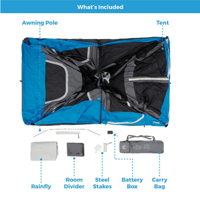 Core Equipment 9 Person Lighted Instant Cabin Tent