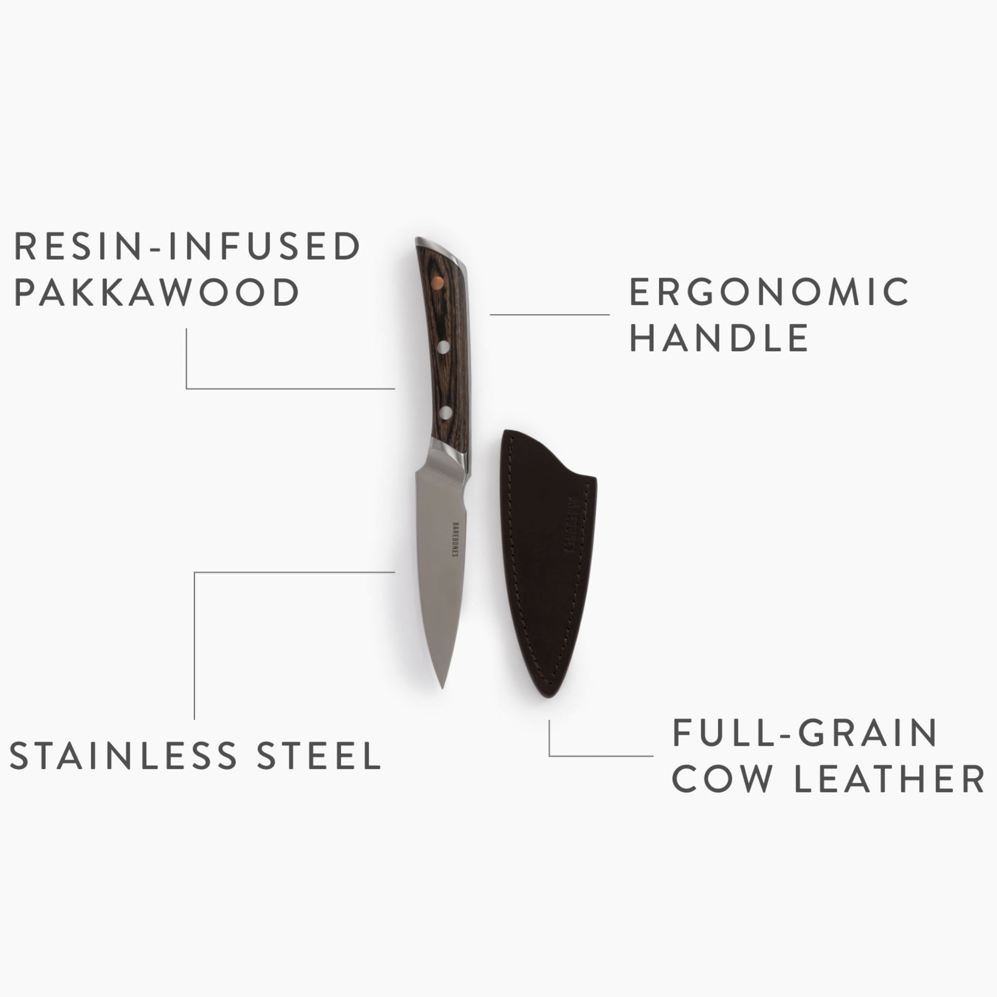 Barebones No. 4 Paring Knife 9.5 cm - Shop  Camping Knives at  Trekaline