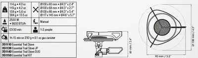 Primus Essential Trail Camp Stove - Shop  Backpacking Stoves at  Trekaline