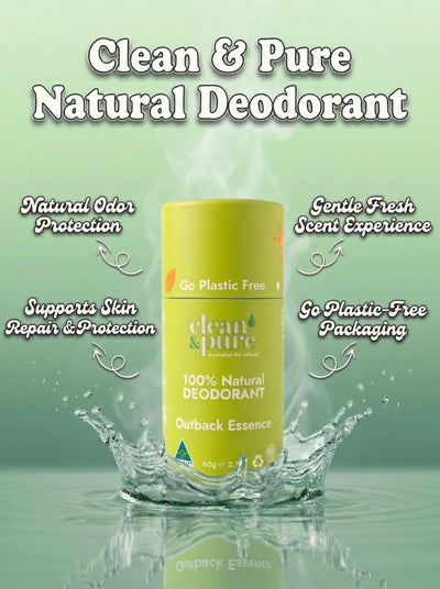 Clean & Pure Outback Essence Natural Deodorant 60g - Shop  Deodorant at  Trekaline
