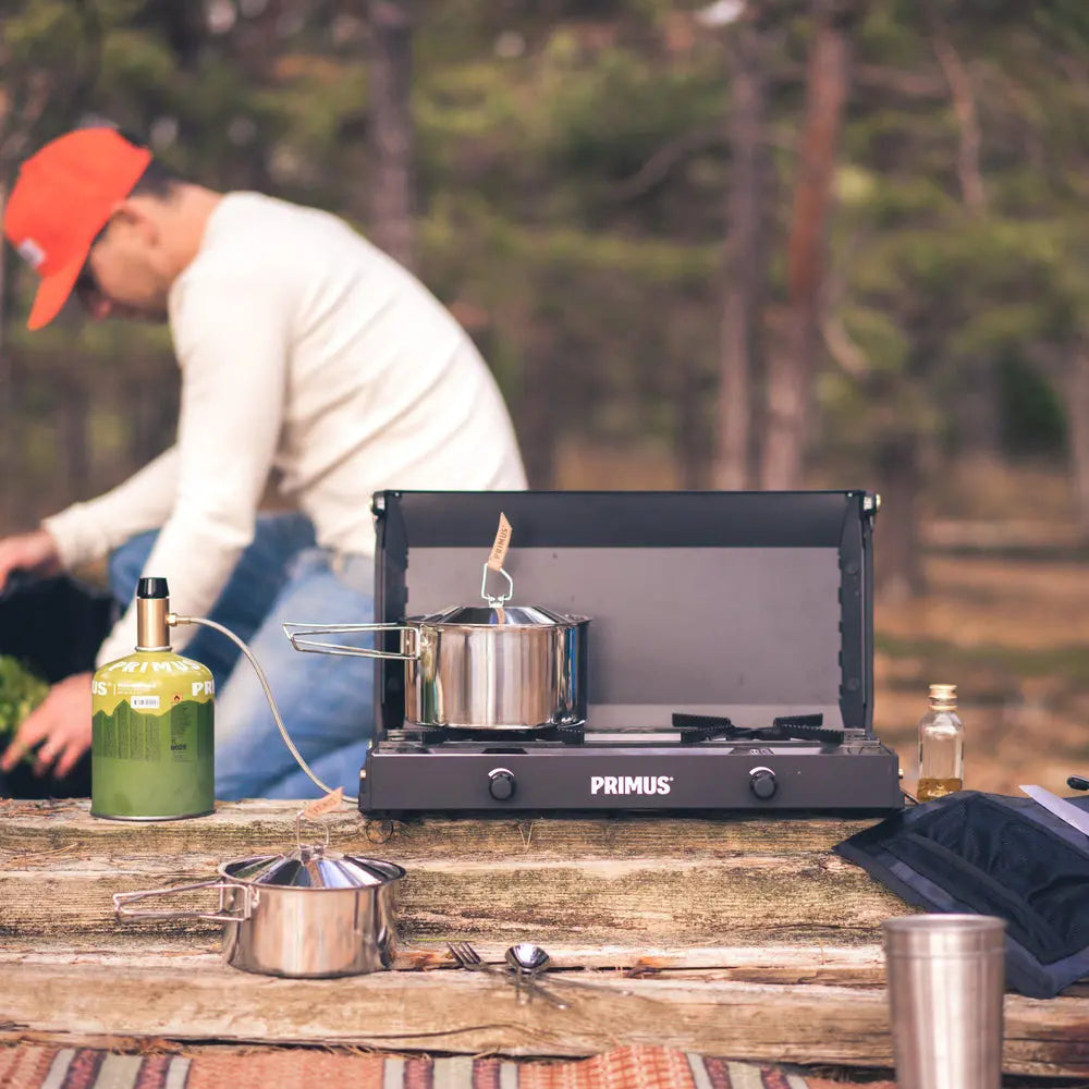 Primus Kinjia Camping Stove - 2 Burner Portable