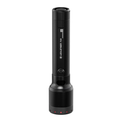 Image of the P6R flashlight featuring a sleek design, USB-C charging, and compact build for versatile use.