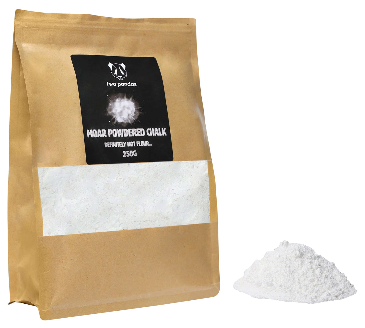 Two Pandas Powdered Chalk 250g Pouch - Shop  Climbing Chalk at  Trekaline
