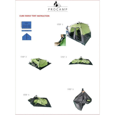 Procamp Cube Family Camping Tent 6 Person - Shop  Camping Tents at  Trekaline