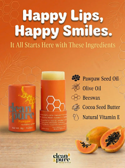 Clean & Pure Pawpaw Soothing Lip Balm - Shop  Lip Balm at  Trekaline