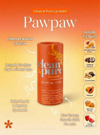 Clean & Pure Pawpaw Soothing Lip Balm - Shop  Lip Balm at  Trekaline
