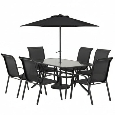 Procamp Steel Rectangular 8 Piece Patio Set - Shop  Camping Table Sets at  Trekaline
