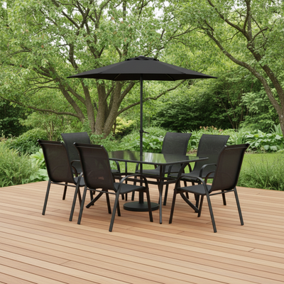 Procamp Steel Rectangular 8 Piece Patio Set - Shop  Camping Table Sets at  Trekaline
