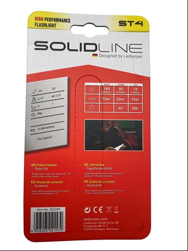 Ledlenser Solidline ST4 Aluminum Penlight - Shop  Flashlights at  Trekaline