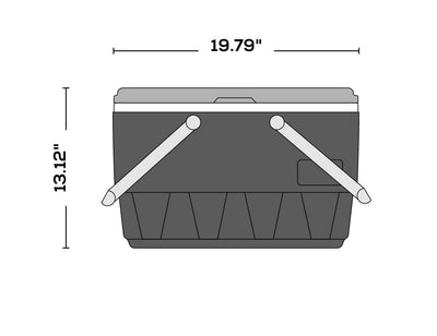 Retro Picnic Basket 25Qt / 23L Cooler - Shop  Hard-sided Coolers at  Trekaline