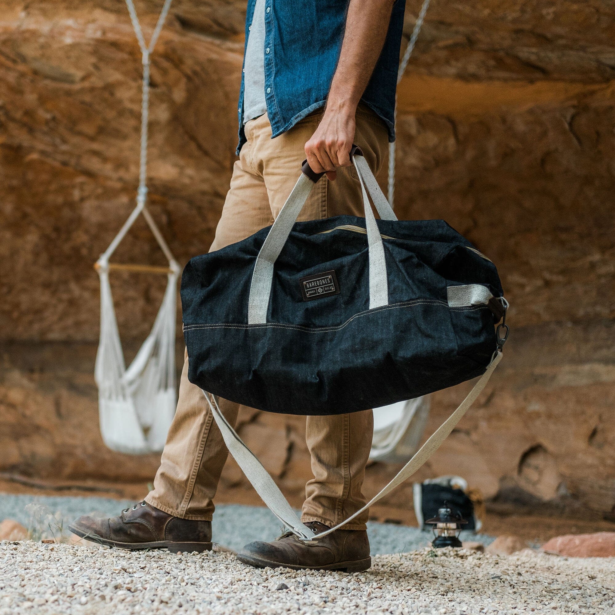 Barebones Neelum Waxed Canvas Duffle Bag - Shop  Duffel Bags at  Trekaline