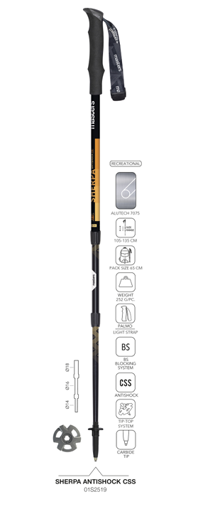 Masters Sherpa Antishock CSS Trekking Poles