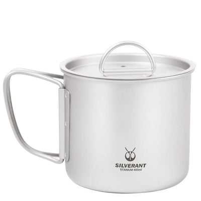 SilverAnt Ultralight Titanium Cup with Lid for UAE desert camping