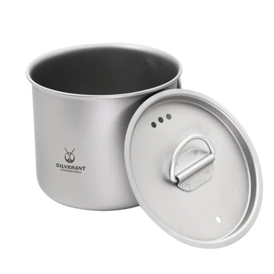 SilverAnt Ultralight Titanium Cup with Lid, ideal for UAE outdoor adventures and essential camping gear.