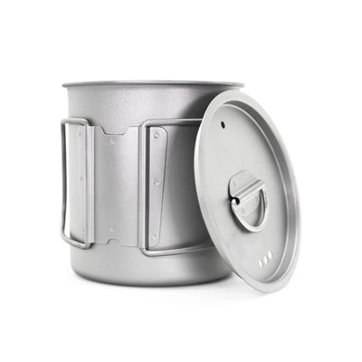 SilverAnt Ultralight Titanium Cup with Lid - Essential for UAE outdoor adventures, lightweight and durable camping gear.
