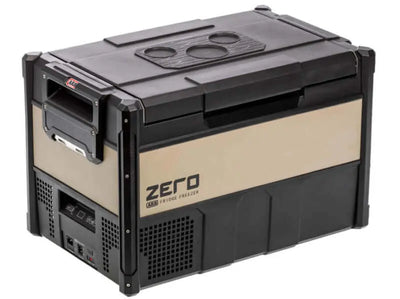 Front view of the ARB Zero Portable Fridge Freezer Single Zone - 60L showing the control panel, USB port, and AC/DC inlets.