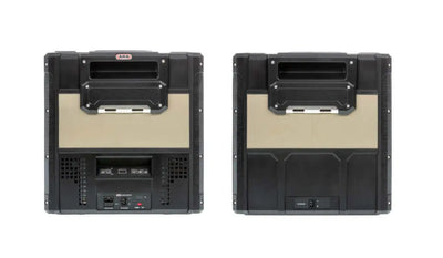 Back view of ARB Zero Portable Fridge Freezer Single Zone - 60L showcasing dual compartments.