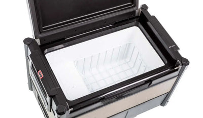 Top view of ARB Zero Portable Fridge Freezer Single Zone - 60L, open lid showcasing storage compartment.
