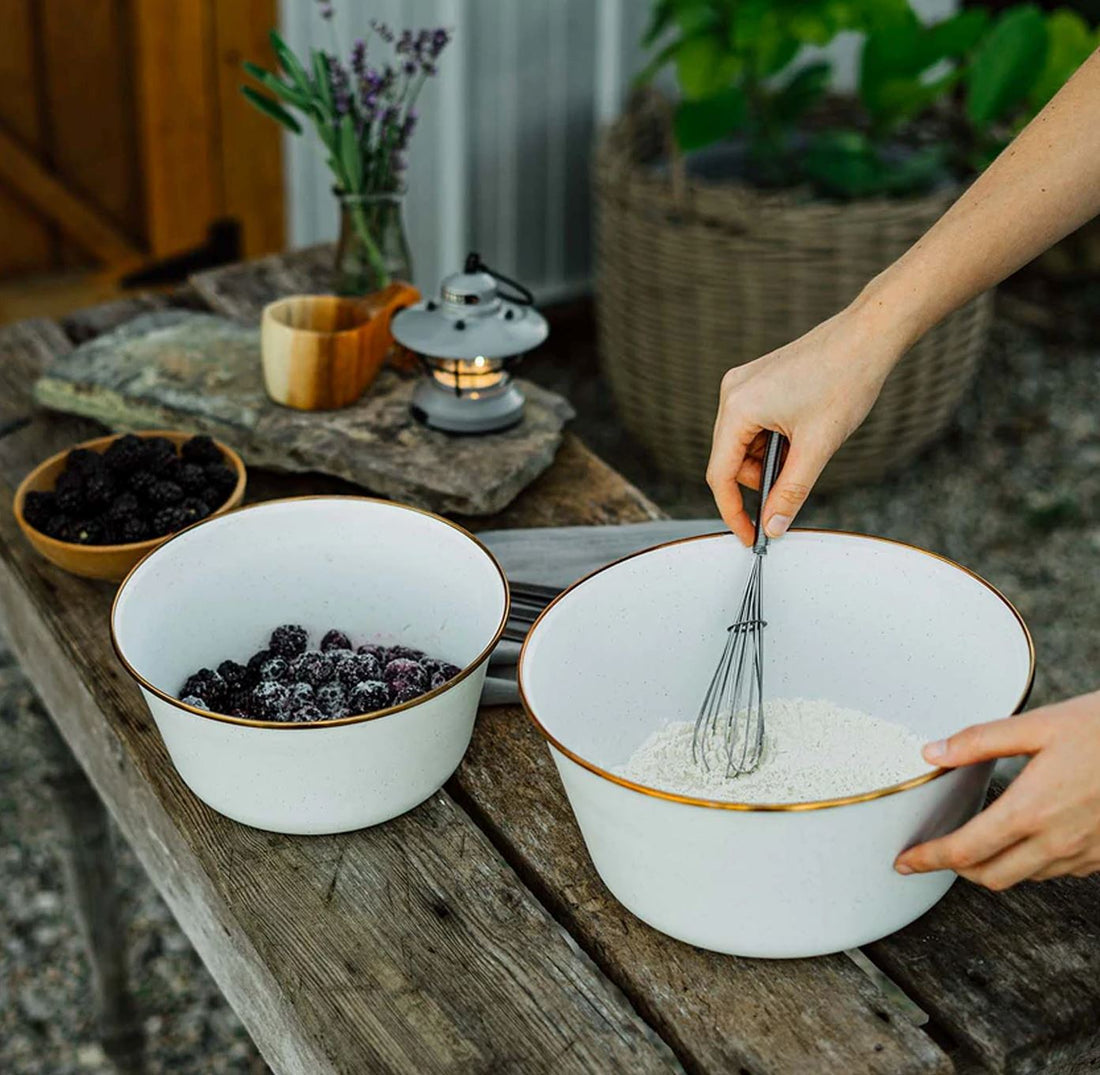Enamel Mixing Bowl (2 Sets) - Shop  Camping Bowls at  Trekaline