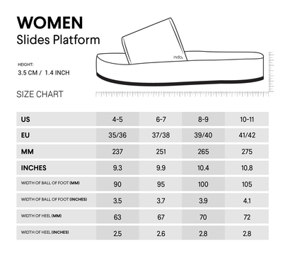 Indosole Women's ESSNTLS Platform Slides