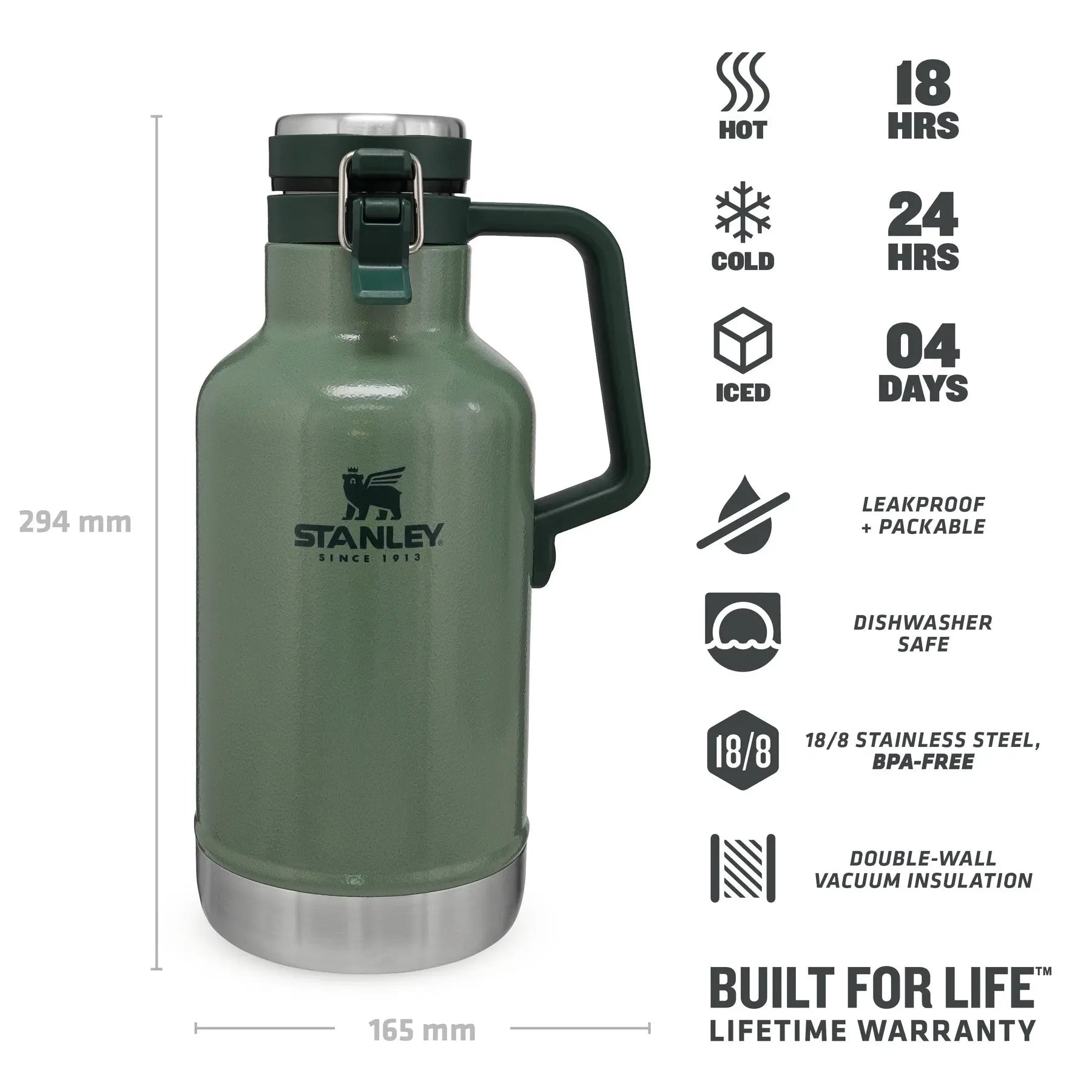 Stanley Classic Easy-Pour Growler 64 oz - Shop  Thermoses at  Trekaline