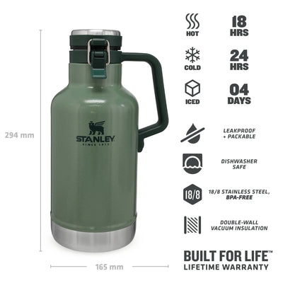 Stanley Classic Easy-Pour Growler 64 oz - Shop  Thermoses at  Trekaline