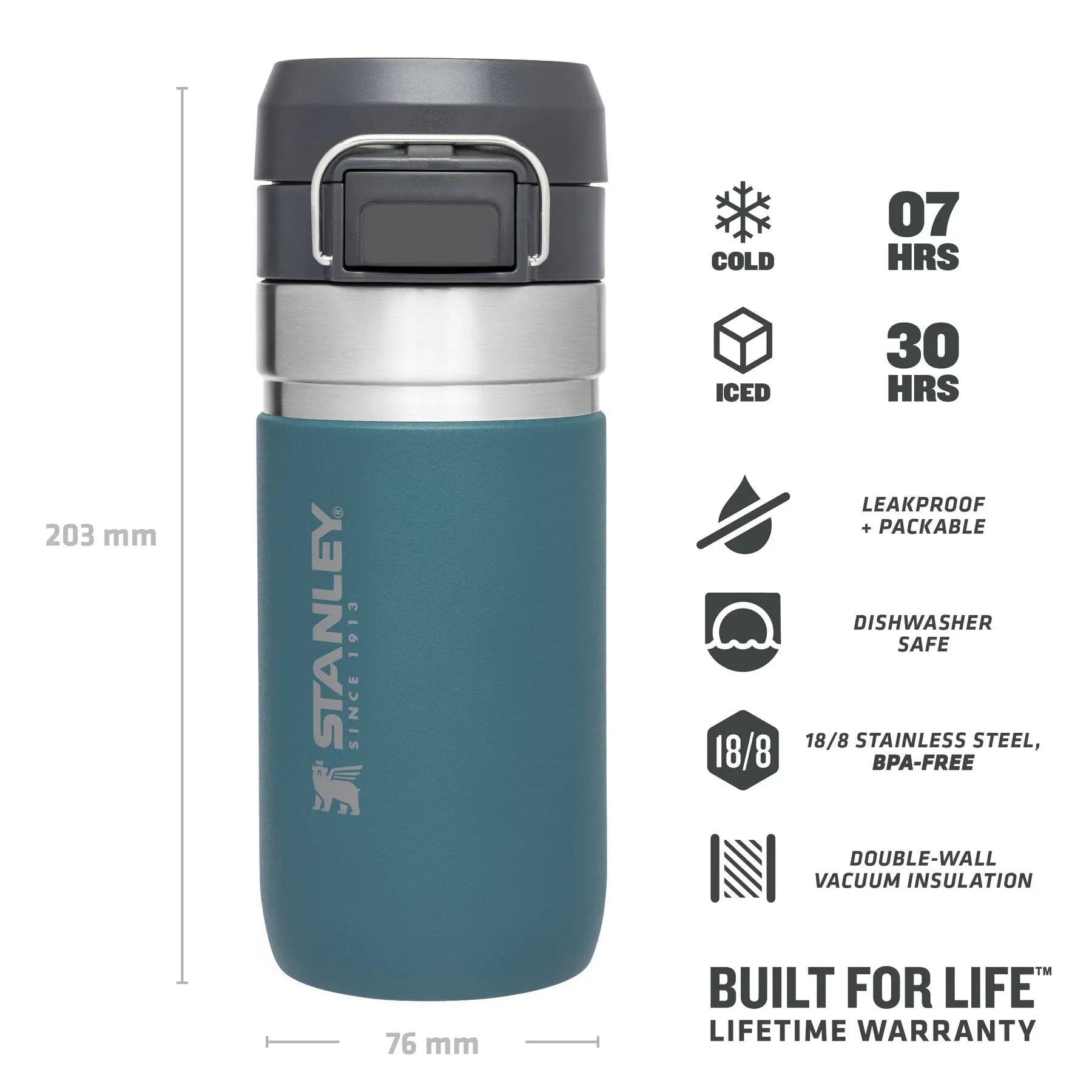 Stanley Go Quick Flip Water Bottle Travel Cup - 16 oz / 470 ml