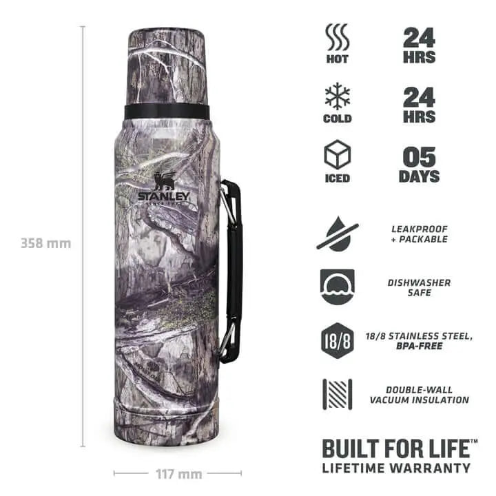 Classic Legendary Bottle (Mossy Oak) - 34 oz / 1 L - Shop  Thermoses at  Trekaline