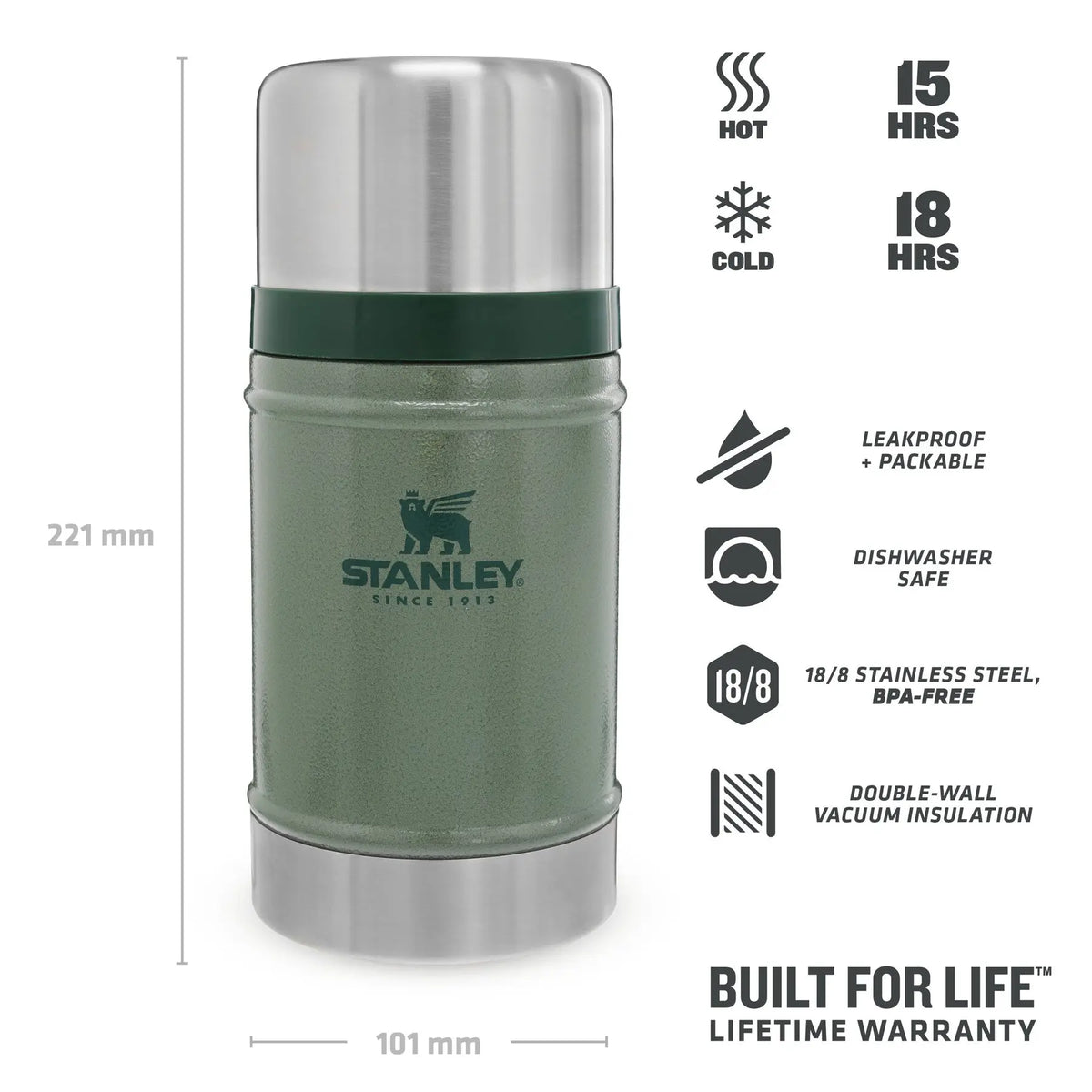 Stanley Classic Legendary Food Jar 24 oz - Shop  Food Storage Containers at  Trekaline