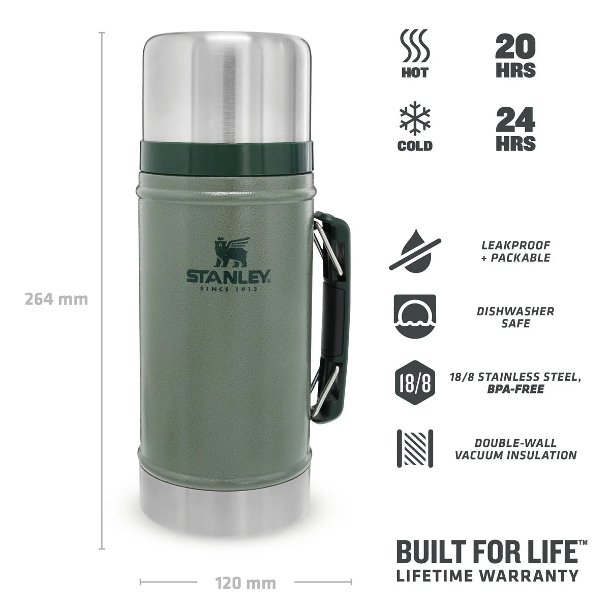 Stanley Classic Legendary Food Jar 32 oz - Shop  Food Storage Containers at  Trekaline