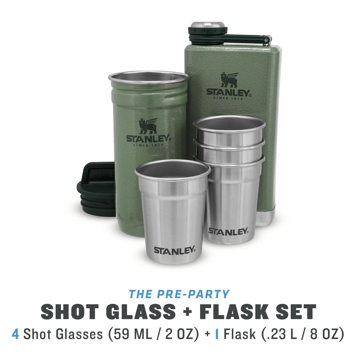 Stanley Adventure Pre-Party Shot Glass Flask Set - Shop  Flasks at  Trekaline