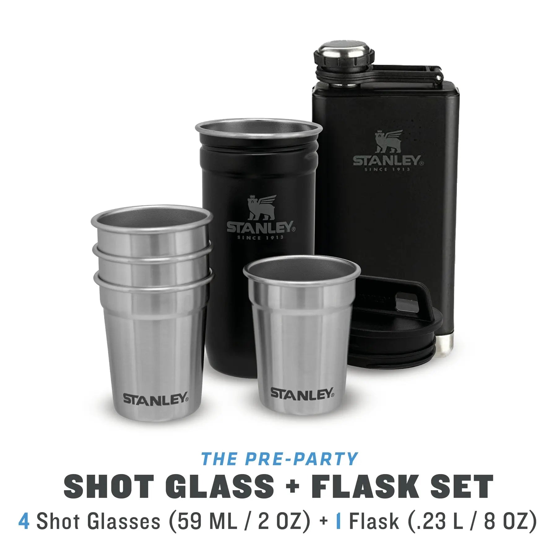 Stanley Adventure Pre-Party Shot Glass Flask Set - Shop  Flasks at  Trekaline