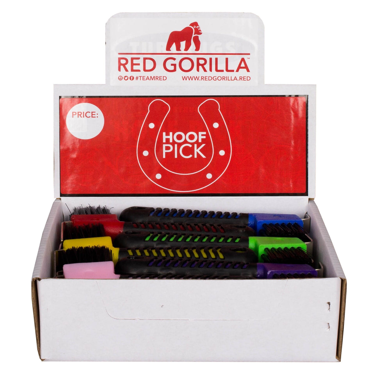 Red Gorilla Horse Hoof Pick Box of 18
