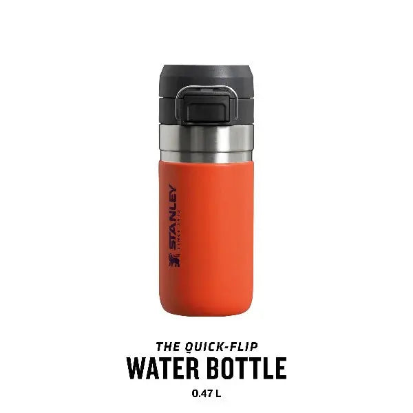 Stanley Go Quick Flip Water Bottle Travel Cup - 16 oz / 470 ml in orange, featuring durable design with temperature retention.