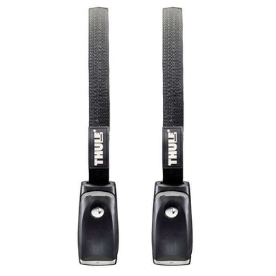 Thule Locking Strap - 275 cm with One Key locking cylinders, featuring brand logo on two black straps with locks.