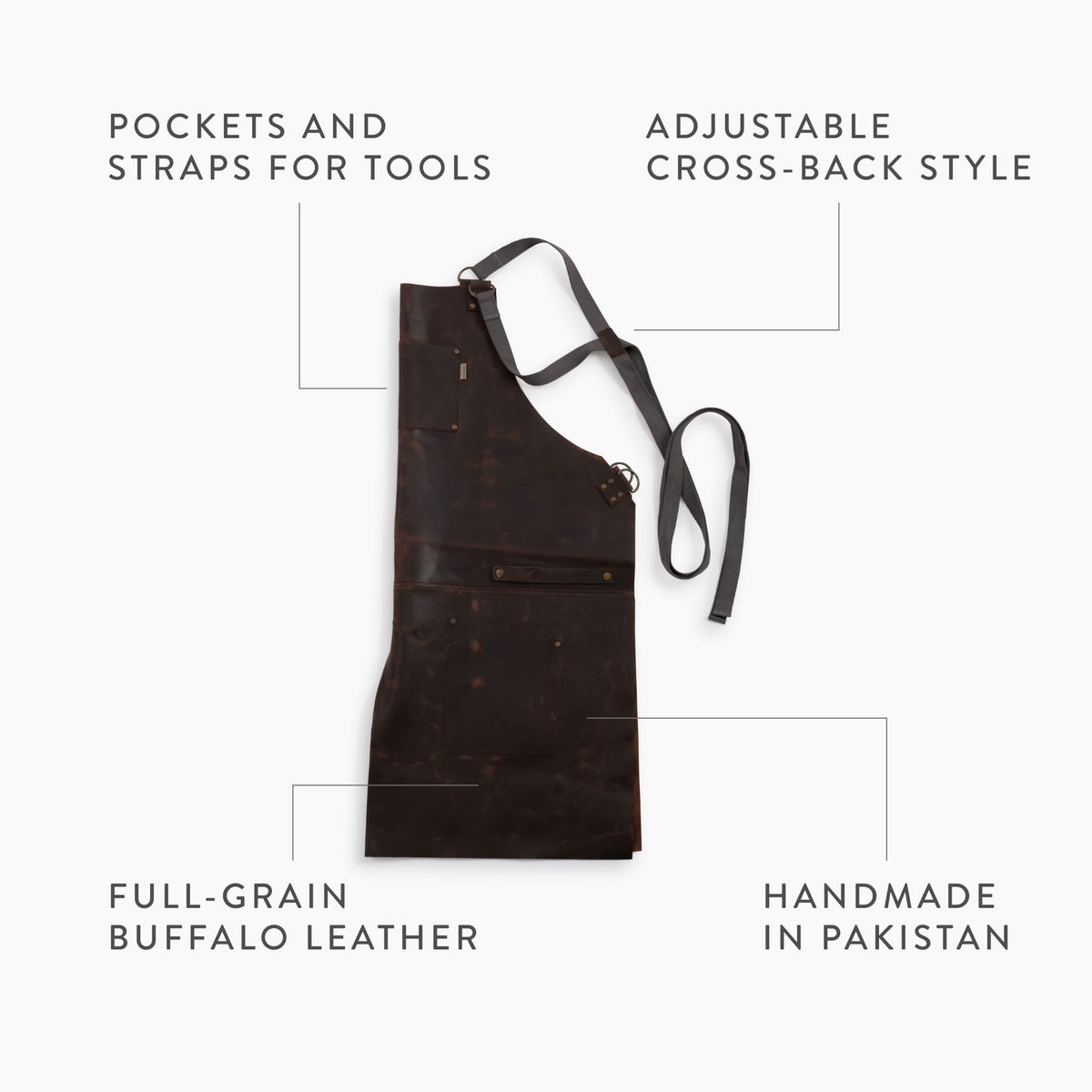 Barebones Tradesman Buffalo Leather Apron - Shop  Cookware Accessories at  Trekaline