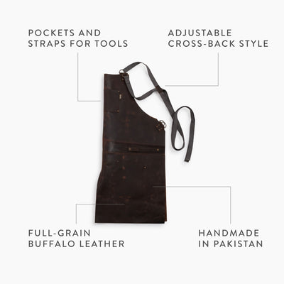 Barebones Tradesman Buffalo Leather Apron - Shop  Cookware Accessories at  Trekaline